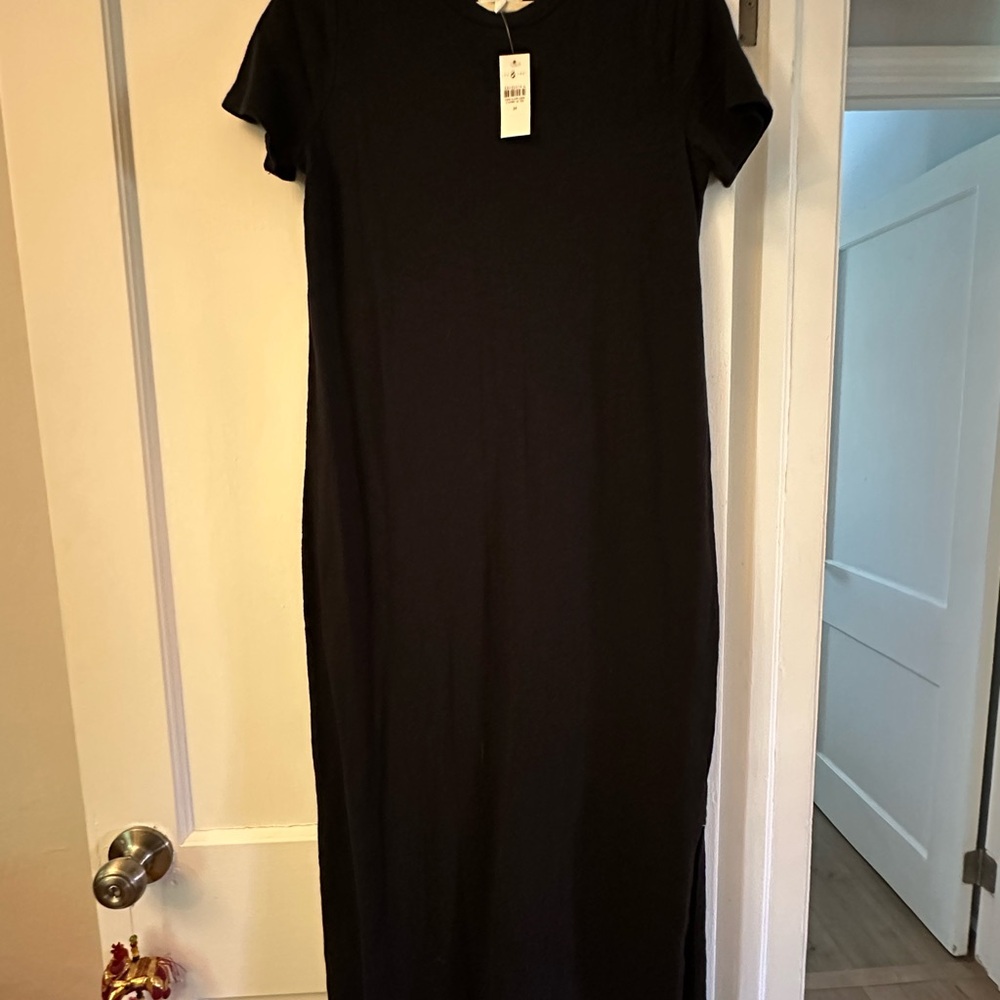 Elegant Lou & Grey Cotton Black Maxi Dress